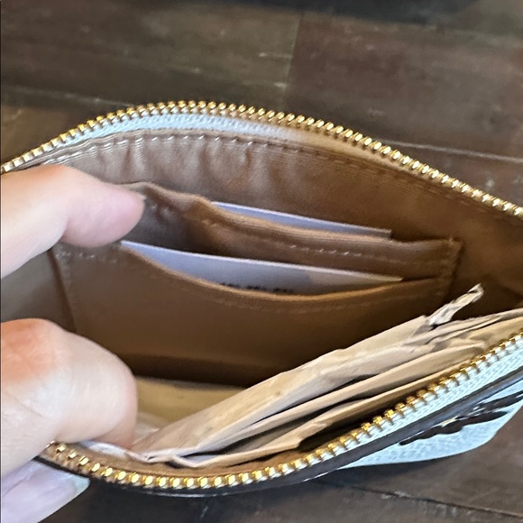 Coach White Wristlet with Black and Yellow Floral Design - Picture 5 of 5